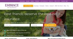 Desktop Screenshot of embracepetinsurance.com